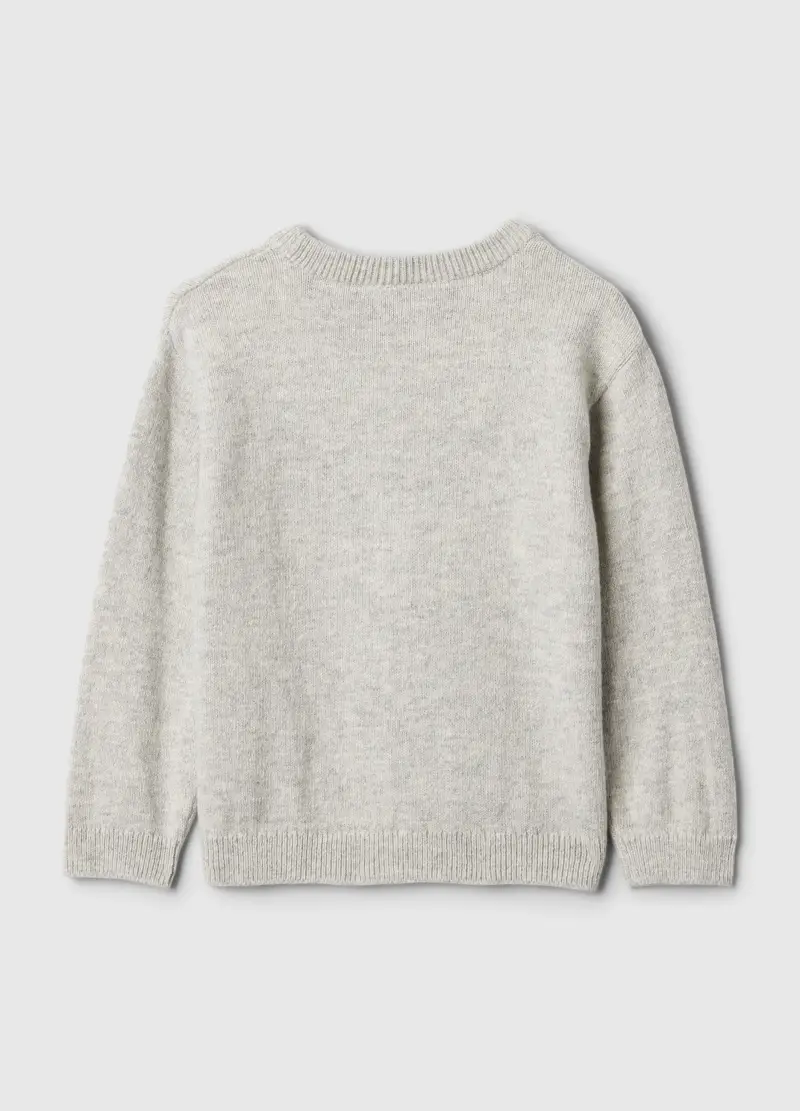 Gap Kids Pullover Unisex Grigio con Disegno Jacquard Topolino miniatura 2