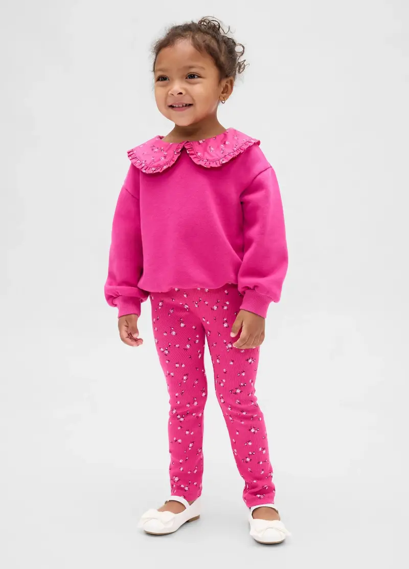 Set Con Stampa Fiorellini, Unisex, Rosa