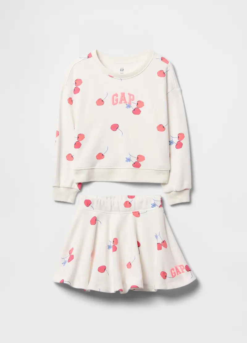 Set Con Stampa, Unisex, Bianco