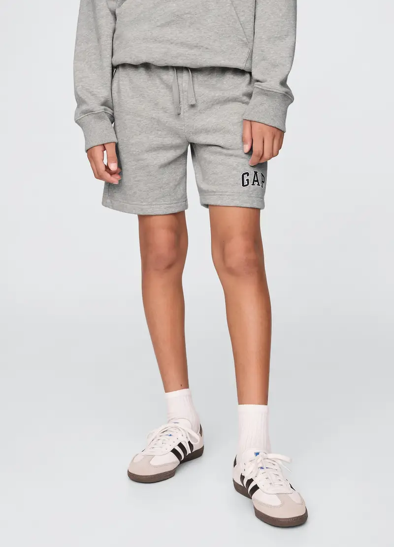 Shorts Con Logo, Bambino, Grigio miniatura 3
