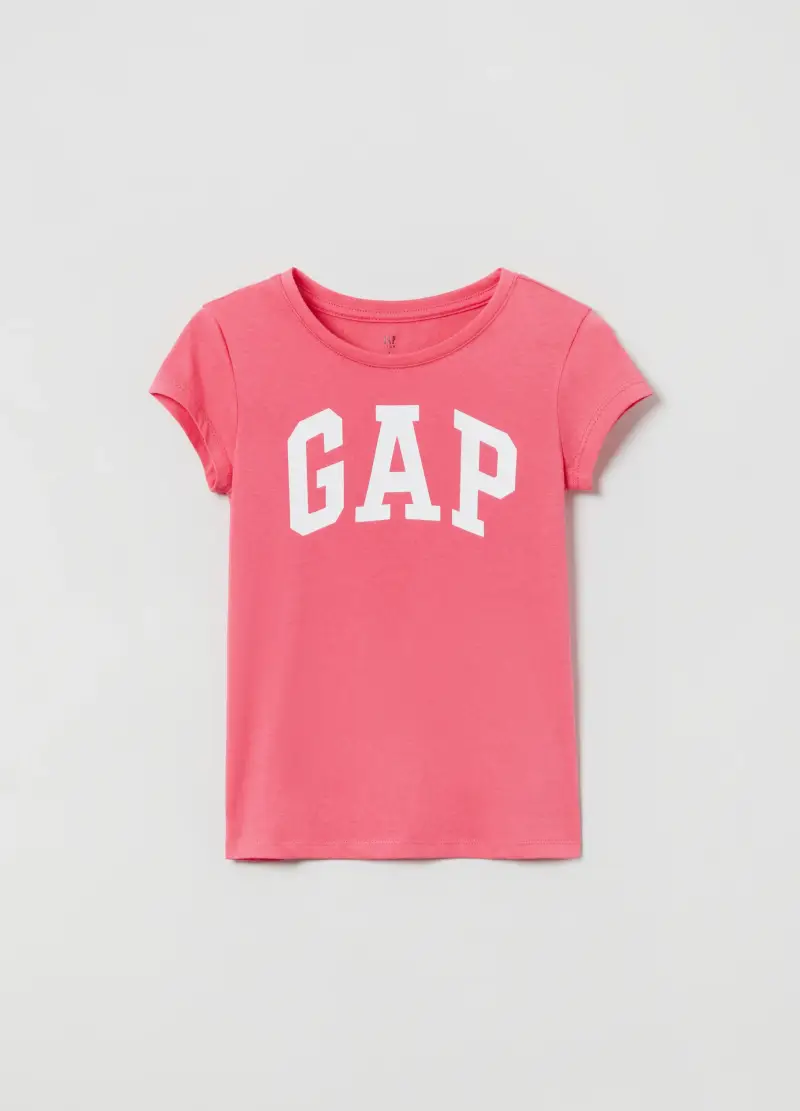 T-shirt In Cotone Con Stampa Logo, Bambina, Rosa