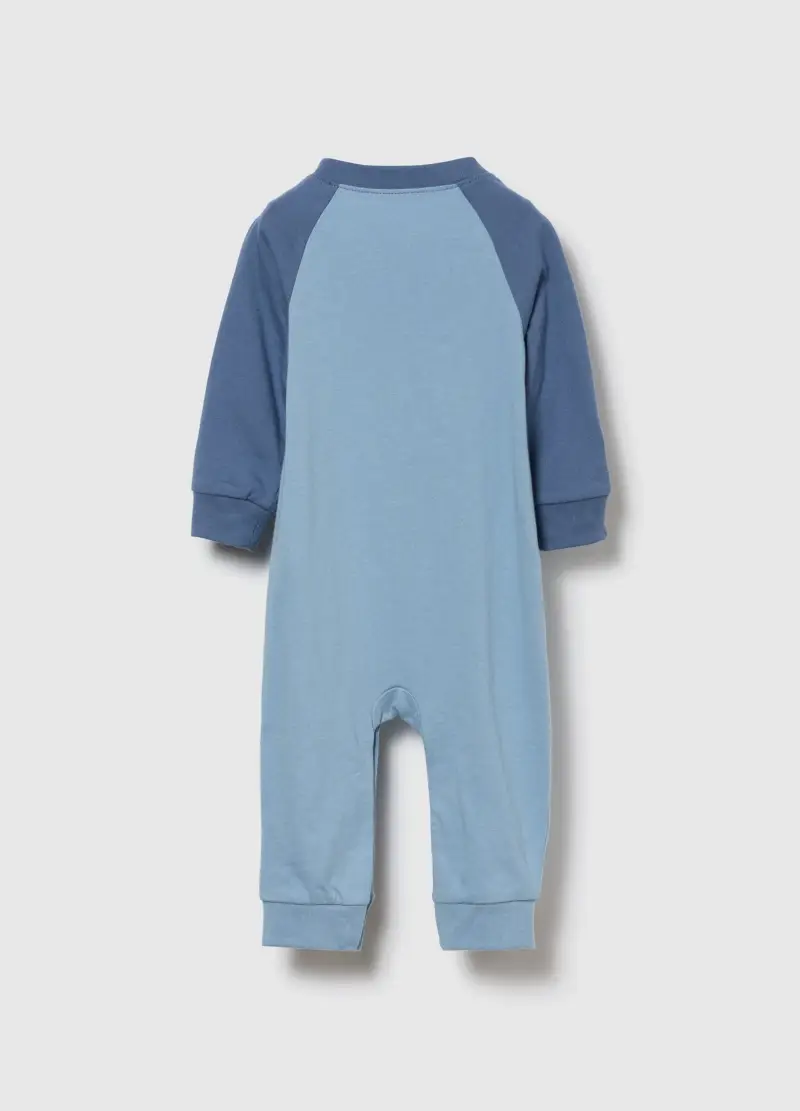 Tutina Blu Per Neonato In Cotone, Unisex, Denim miniatura 2