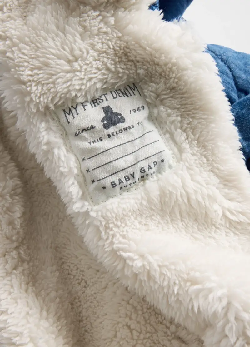 Tutina Imbottita In Denim, Unisex, Blu miniatura 3