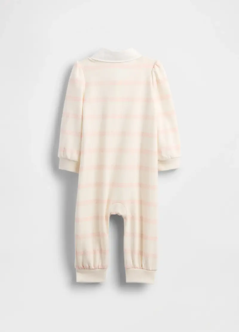 Tutina Rosa In Cotone Per Neonato Unisex, Bianco miniatura 2