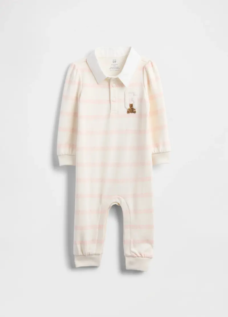 Tutina Rosa In Cotone Per Neonato Unisex, Bianco