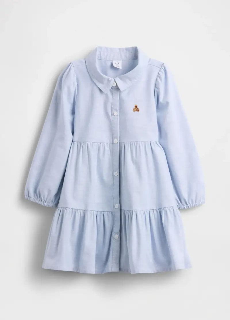 Vestito Azzurro In Cotone Elasticizzato, Unisex, Azzurro miniatura 2