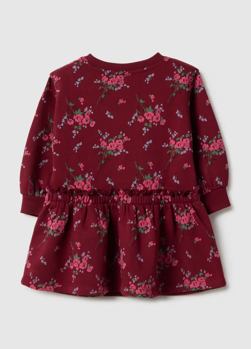 Vestito In Misto Cotone Con Stampa Floreale, Unisex, Rosso miniatura 2