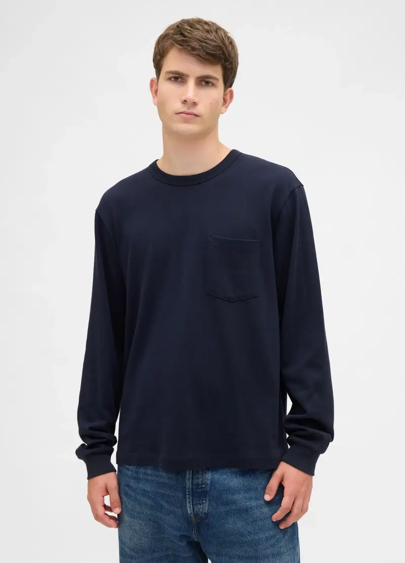 Maglia A Maniche Lunghe, Uomo, Blu
