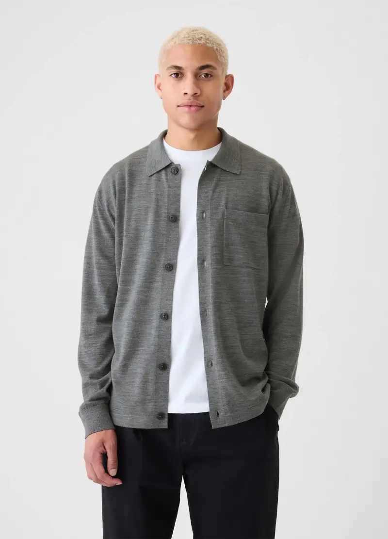 GAP Cardigan Uomo Grigio 4022244