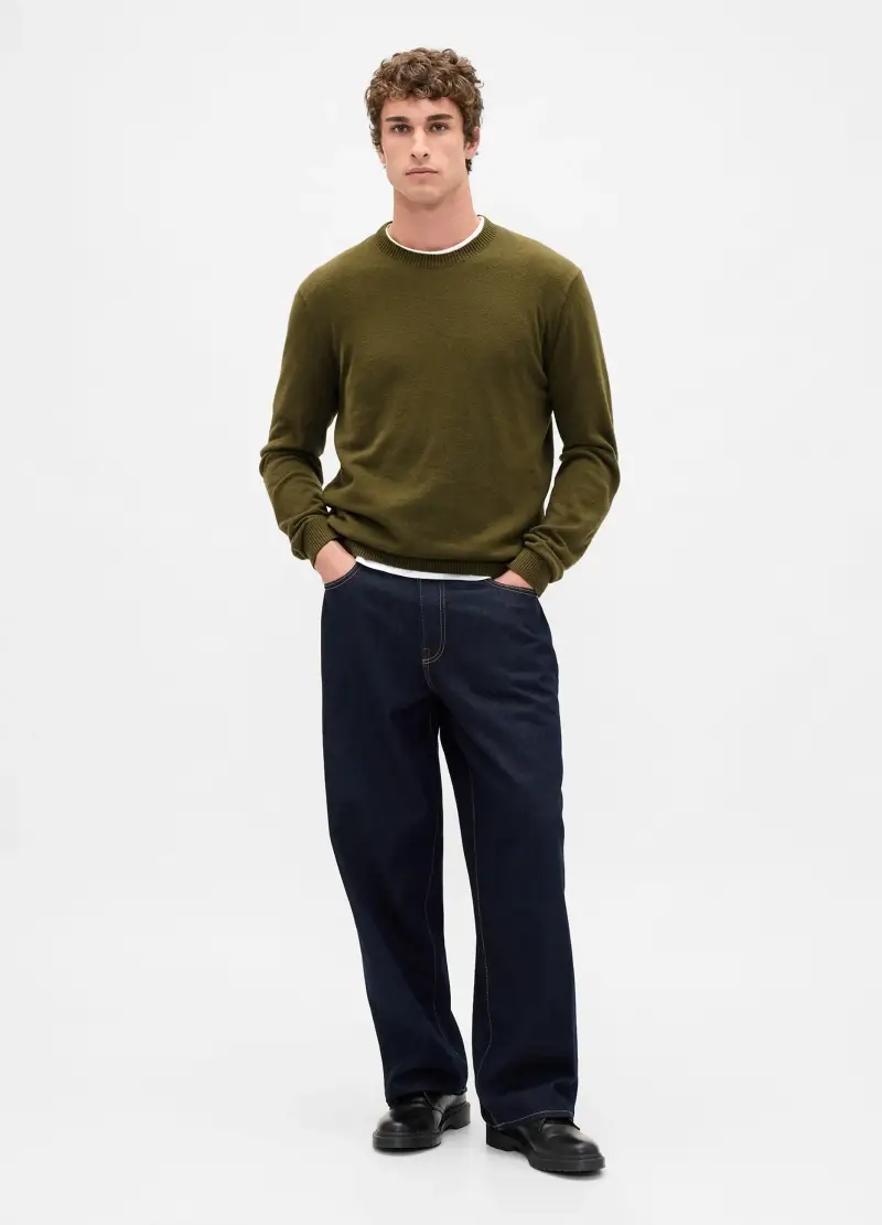 Maglia Verde In Cotone E Acrilico, Uomo, Verde