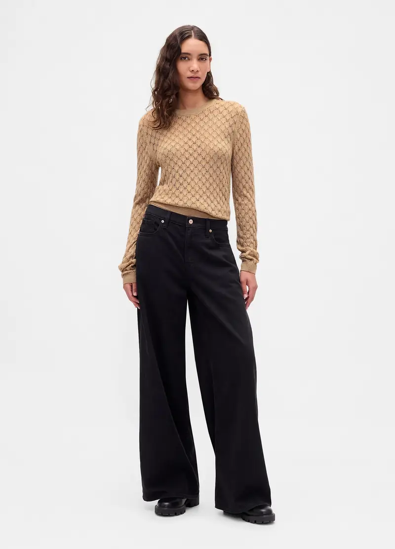 Maglione Beige In Misto Lana, Donna, Beige miniatura 3