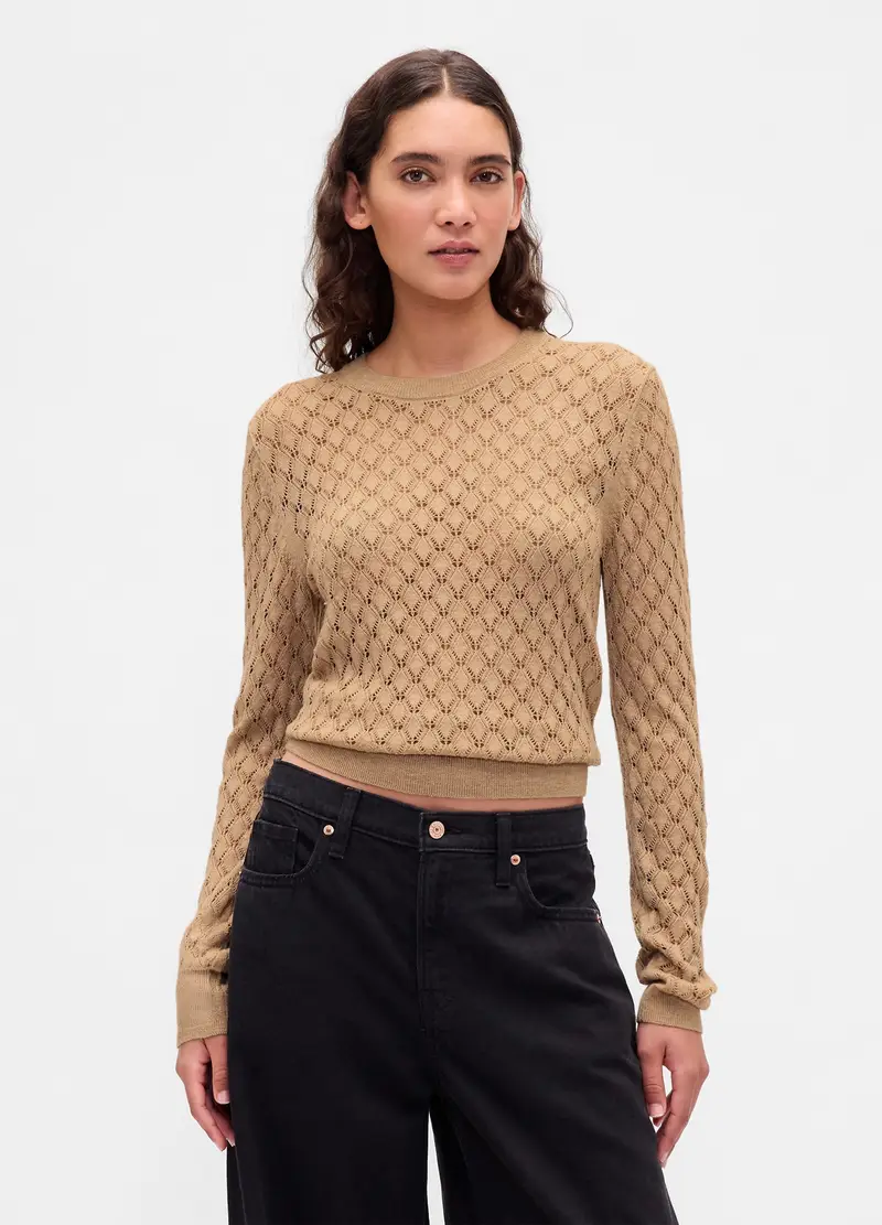 Maglione Beige In Misto Lana, Donna, Beige