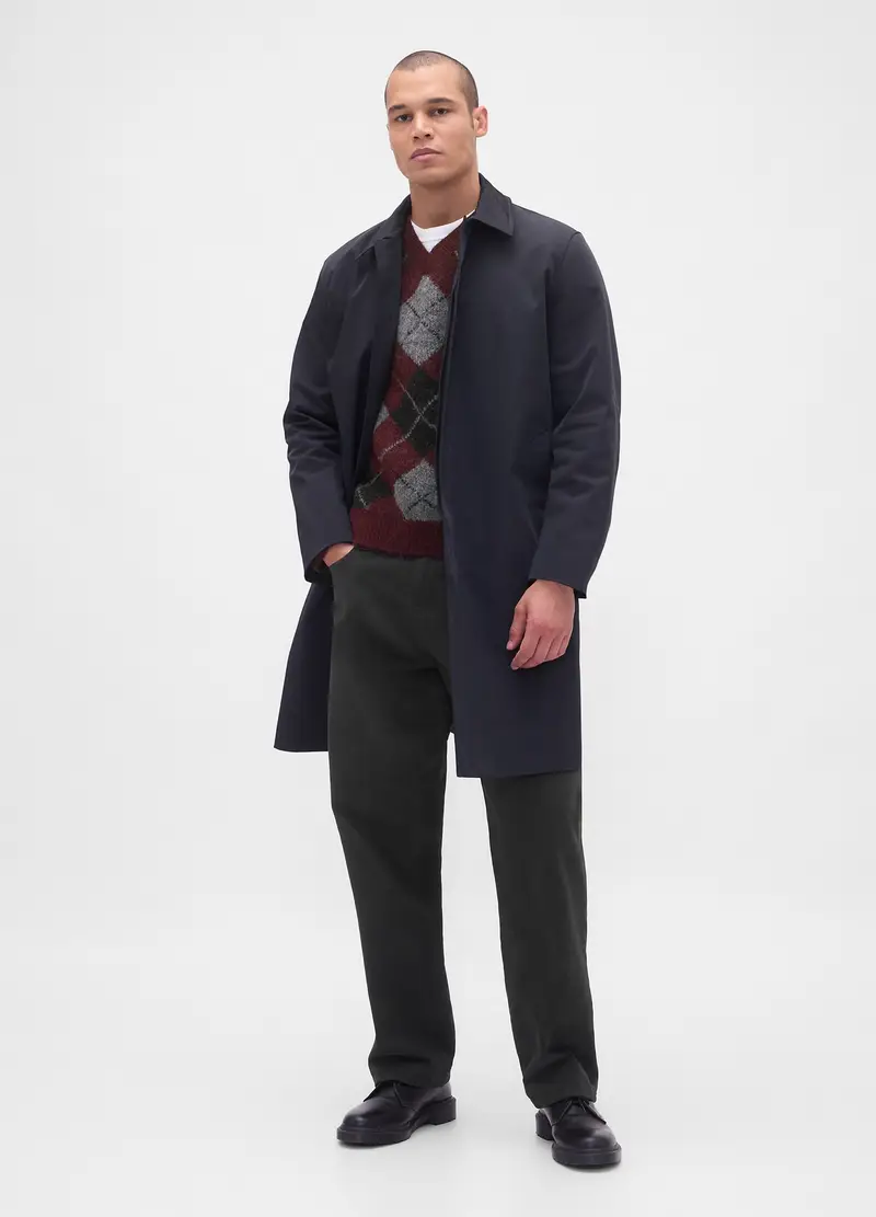 Maglione Cashsoft A Rombi In Misto Lana E Alpaca, Uomo, Rosso miniatura 3