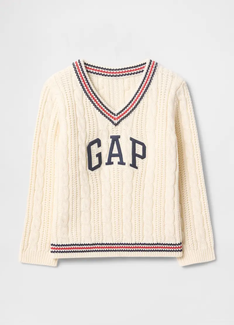 Maglione in cotone, , Bianco panna