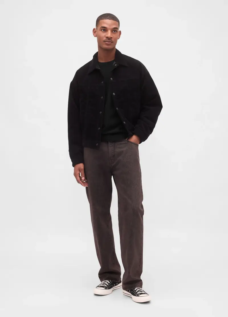 Maglione In Cotone Misto, Uomo, Nero