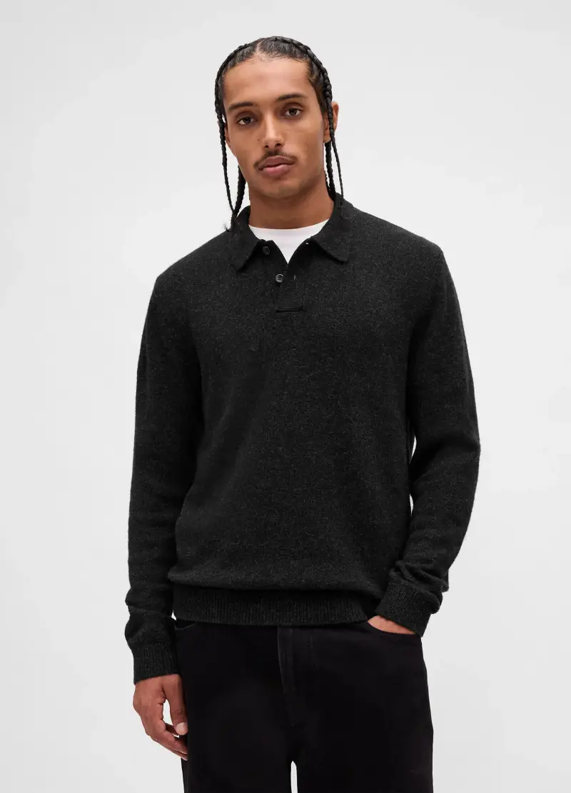 Maglione In Misto Lana, Uomo, Nero