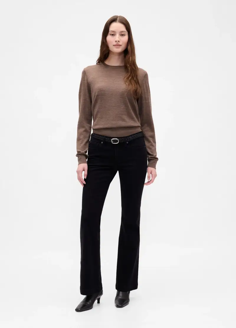 Maglione Marrone In Lana, Donna, Marrone miniatura 3