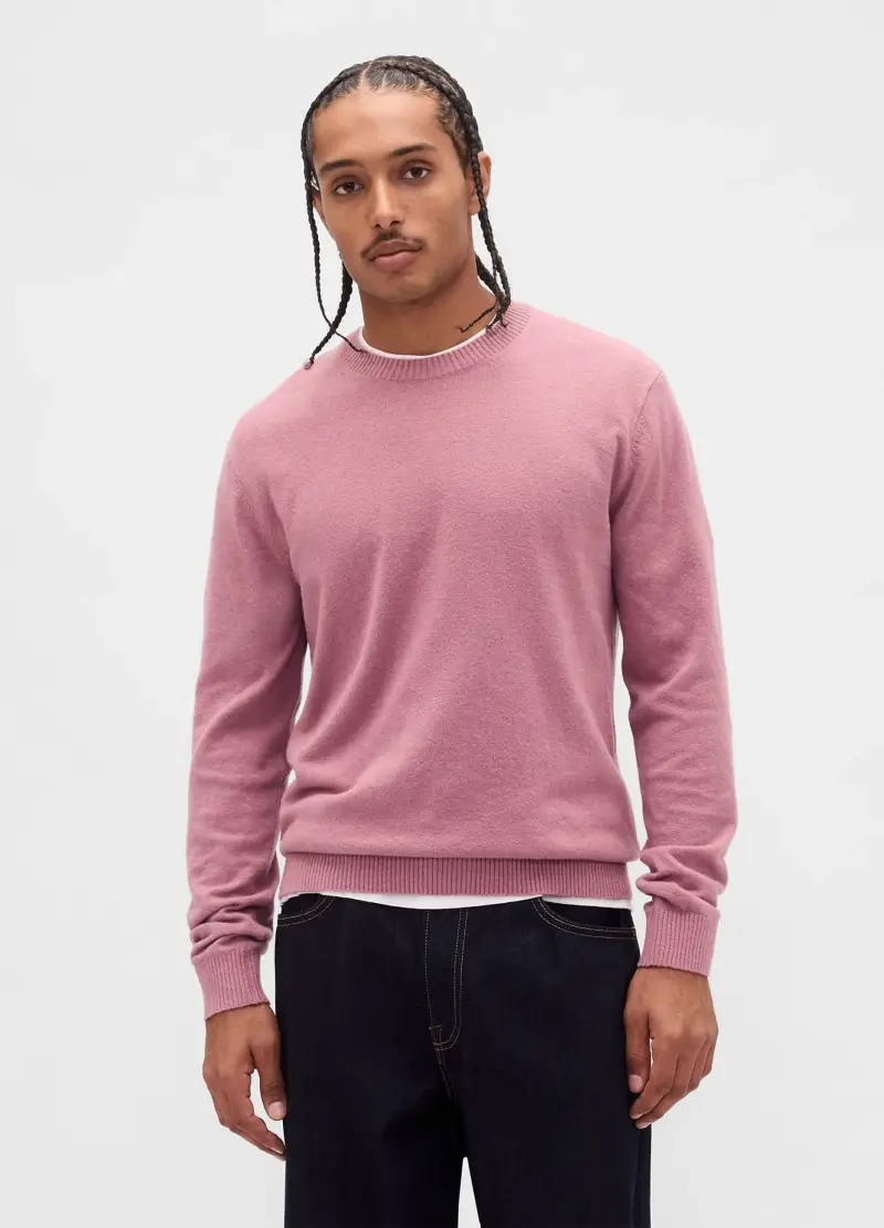 Maglione Rosa In Cotone E Acrilico, Uomo, Rosa miniatura 2