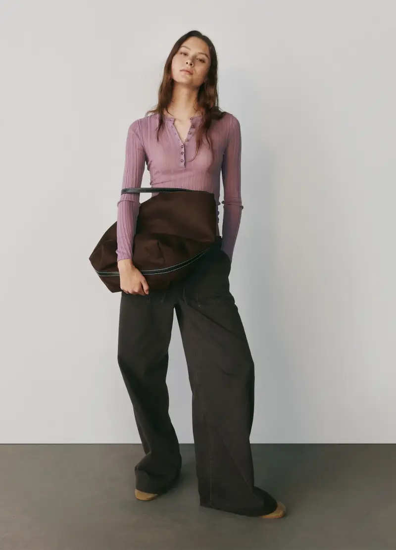 Maglione Viola In Misto Acrilico, Donna, Grigio