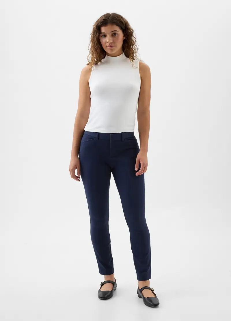 GAP, Pantalone A Sigaretta In Cotone Stretch, Donna, Blu, Taglia: 46