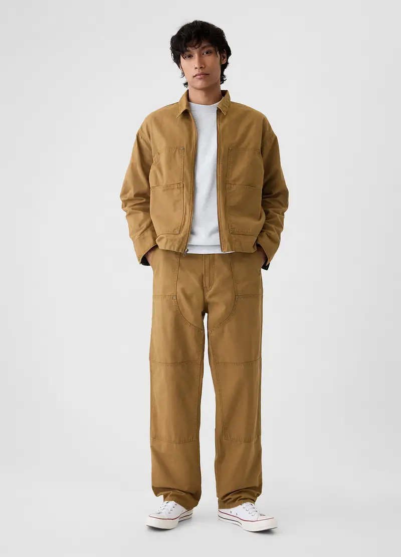 Pantalone Baggy Fit Utility, Uomo, Marrone