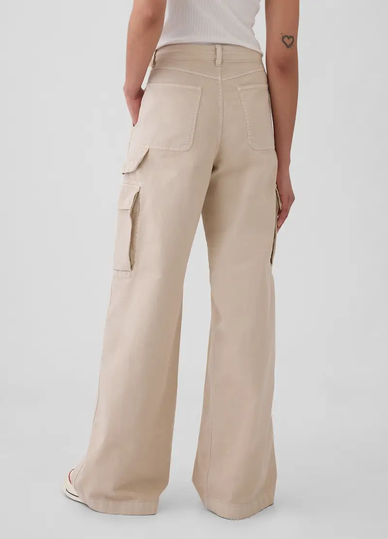 GAP, Pantalone Cargo Baggy Fit, Donna, Beige, Taglia: 46 miniatura 2