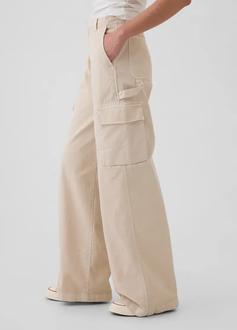 GAP, Pantalone Cargo Baggy Fit, Donna, Beige, Taglia: 46 miniatura 3