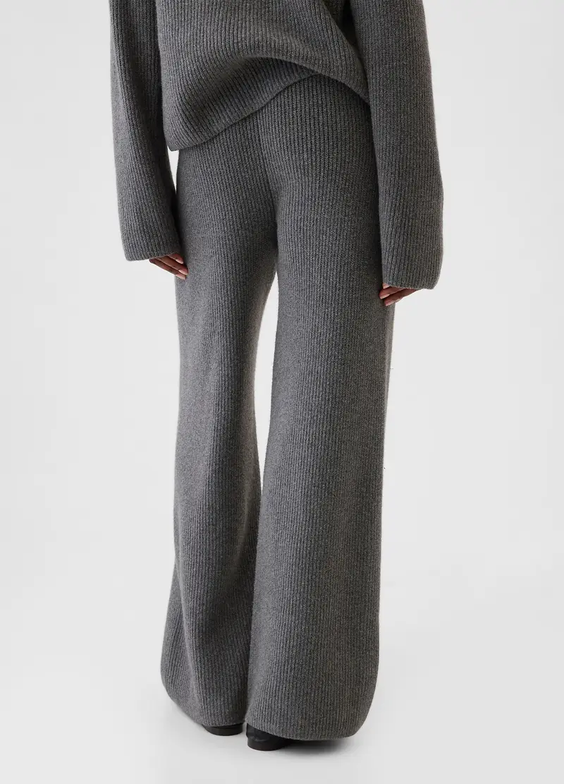 Pantalone Cashsoft A Gamba Larga A Coste Inglesi, Donna, Grigio miniatura 3