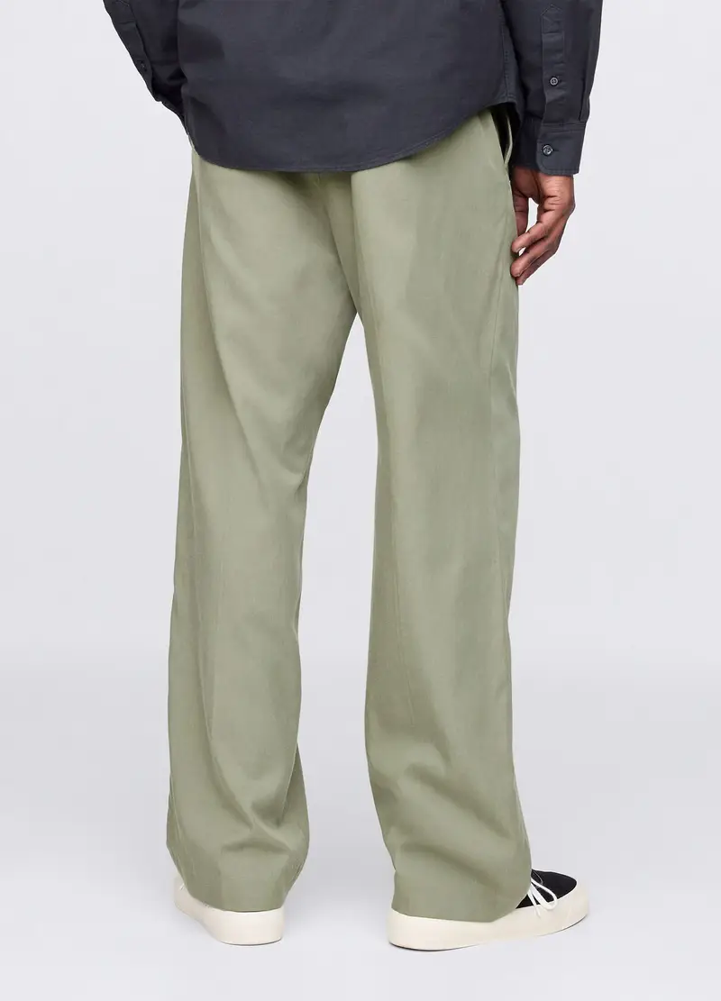 GAP, Pantaloni A Gamba Larga In Lyocell E Cotone, Uomo, Verde, Taglia: XS miniatura 2