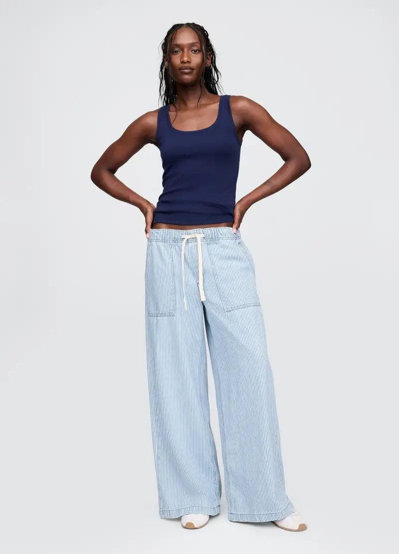 Pantaloni ampi, , Lavaggio chiaro