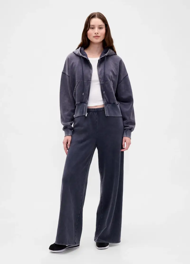 Pantaloni Ampi Sportivi, Donna, Blu