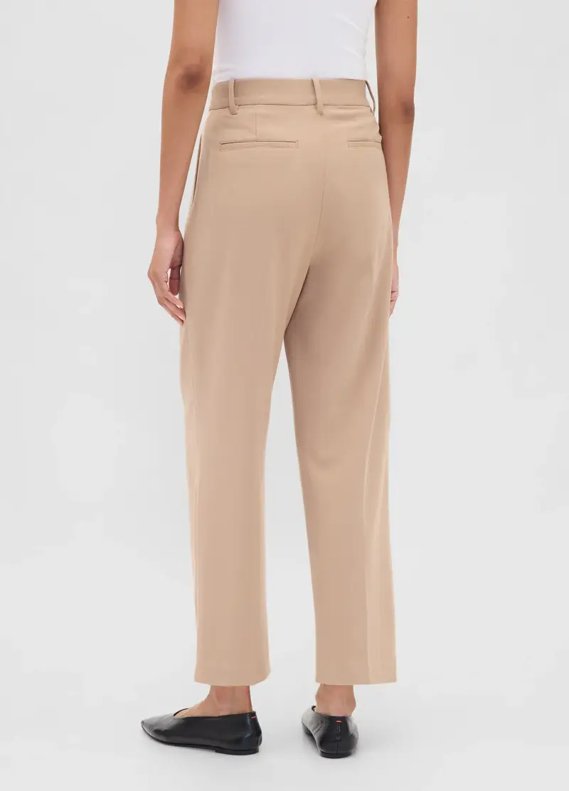 Pantaloni Beige Elasticizzati, Donna, Beige miniatura 3