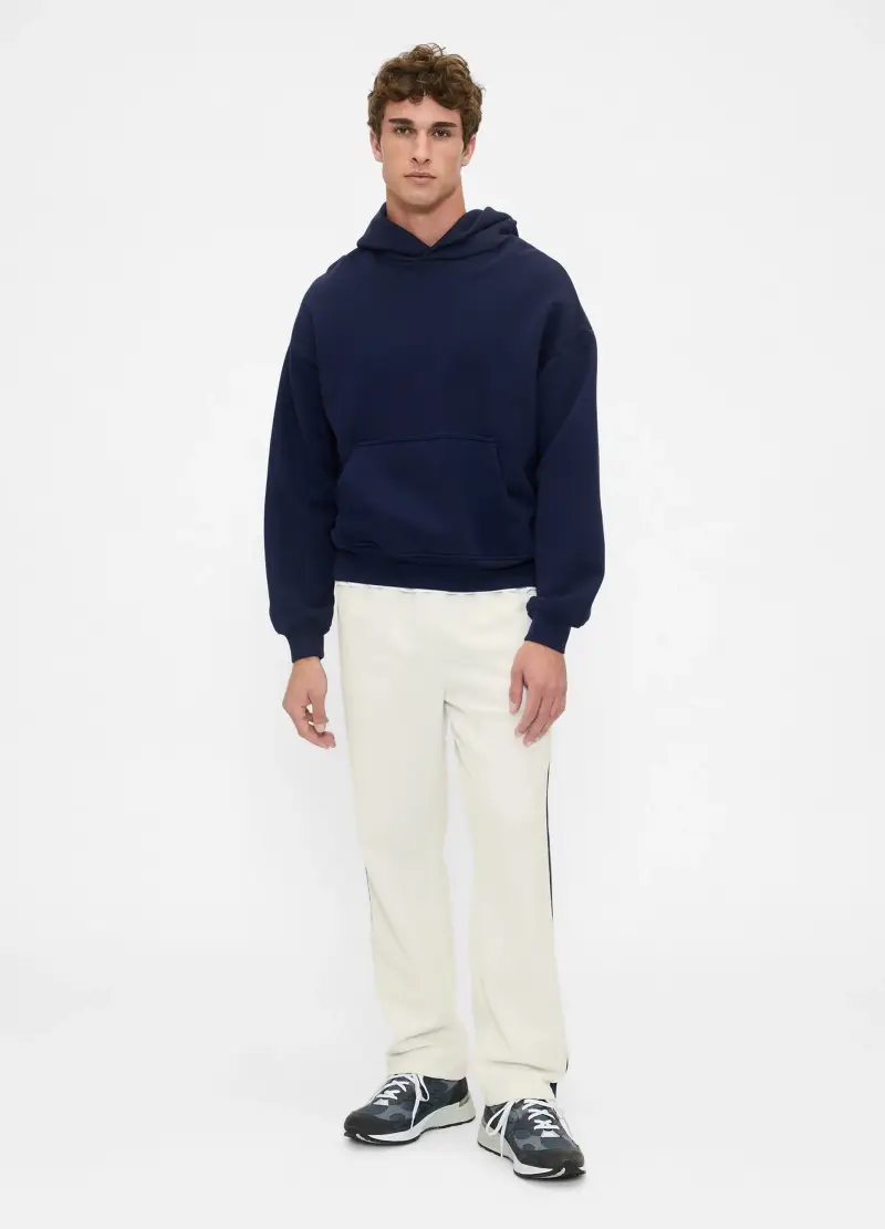 Pantaloni Bianchi Da Uomo In Misto Cotone E Poliestere, Bianco