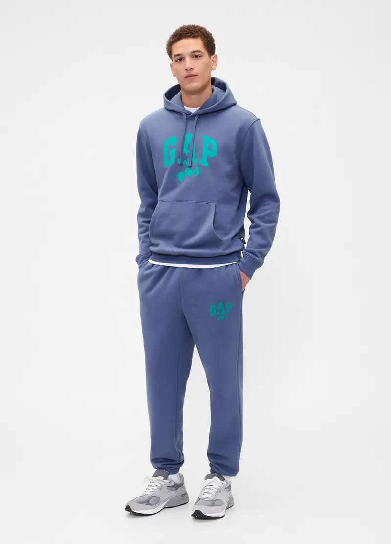 Pantaloni blu in misto cotone, , Blu