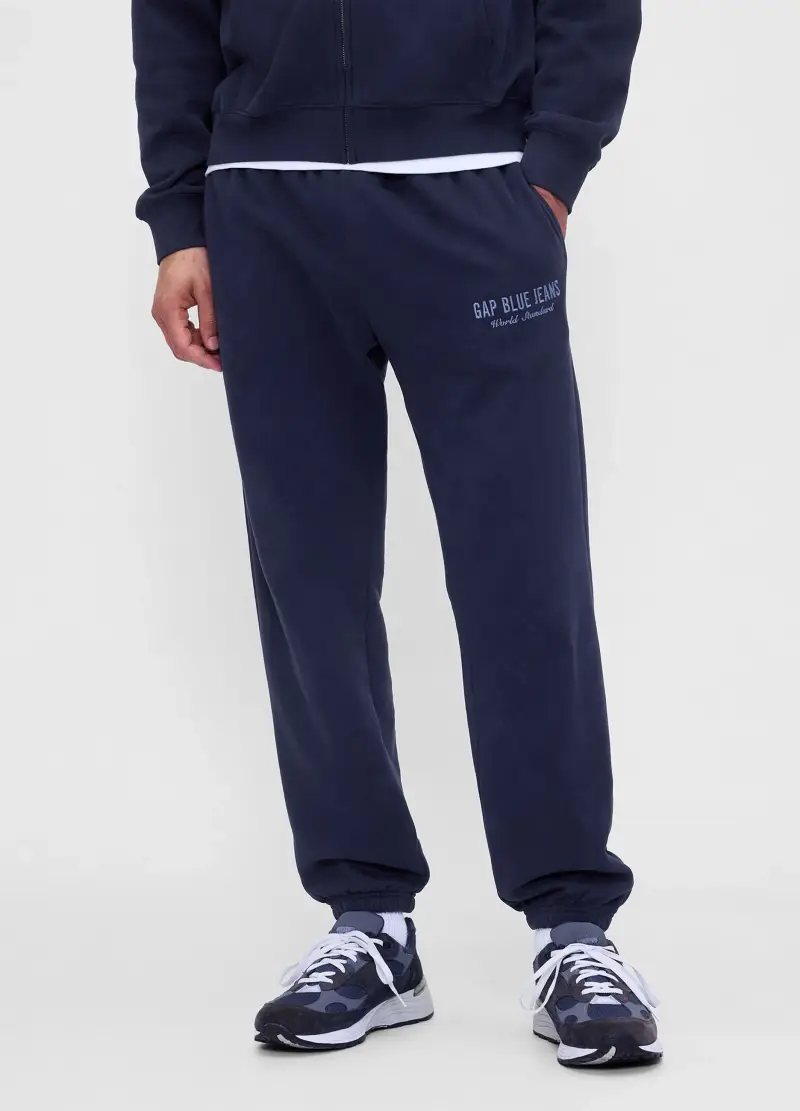 Pantaloni Blu In Misto Cotone E Poliestere, Uomo, Blu miniatura 2
