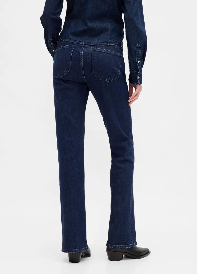 Pantaloni Denim Blu Elasticizzati, Donna, Blu miniatura 3