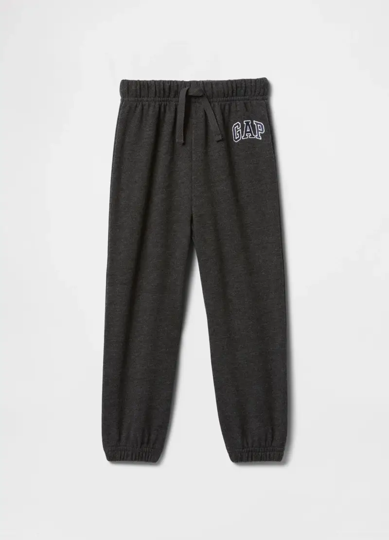 Pantaloni grigi in misto cotone e poliestere, Bambino, Nero