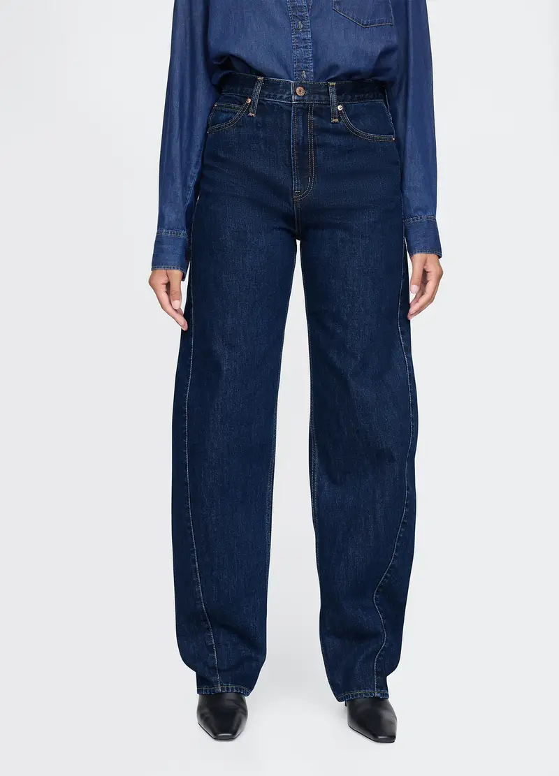 , Pantaloni In Cotone, Donna, Blu miniatura 2