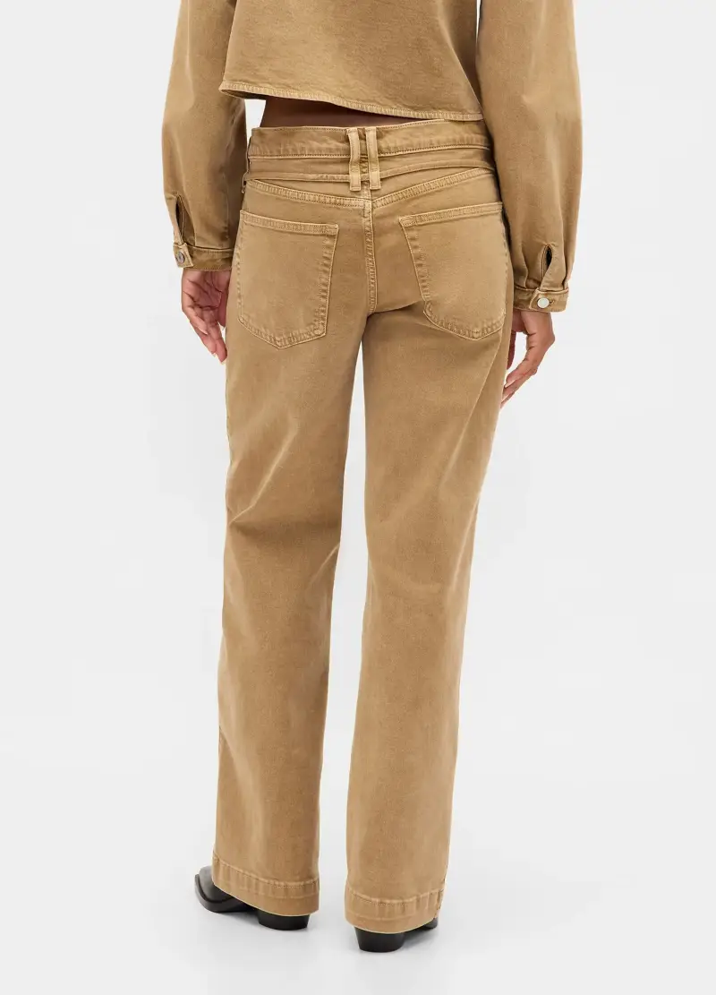 Gap Pantaloni Donna beige Slim Fit in Cotone Elasticizzato miniatura 3