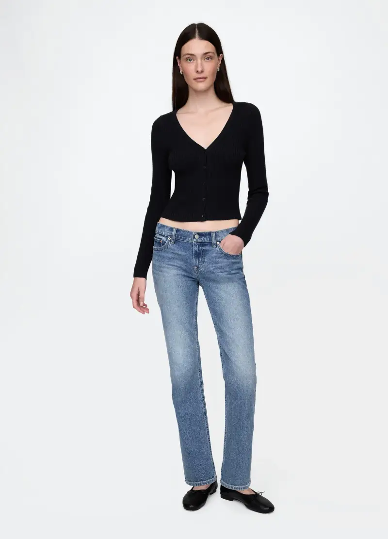Pantaloni In Denim Elasticizzato, Donna, Blu