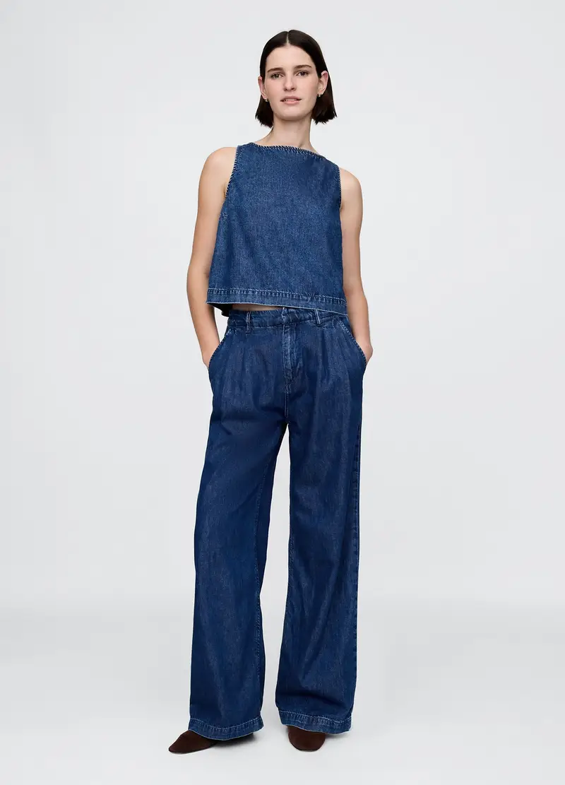 Pantaloni in denim regular fit, , Lavaggio scuro