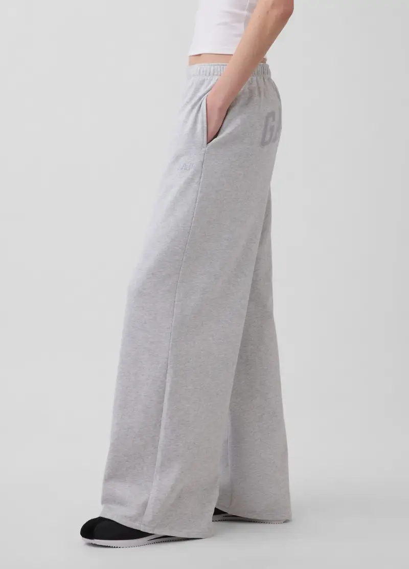 Pantaloni In Misto Cotone Grigi Regular Fit, Donna, Grigio miniatura 3