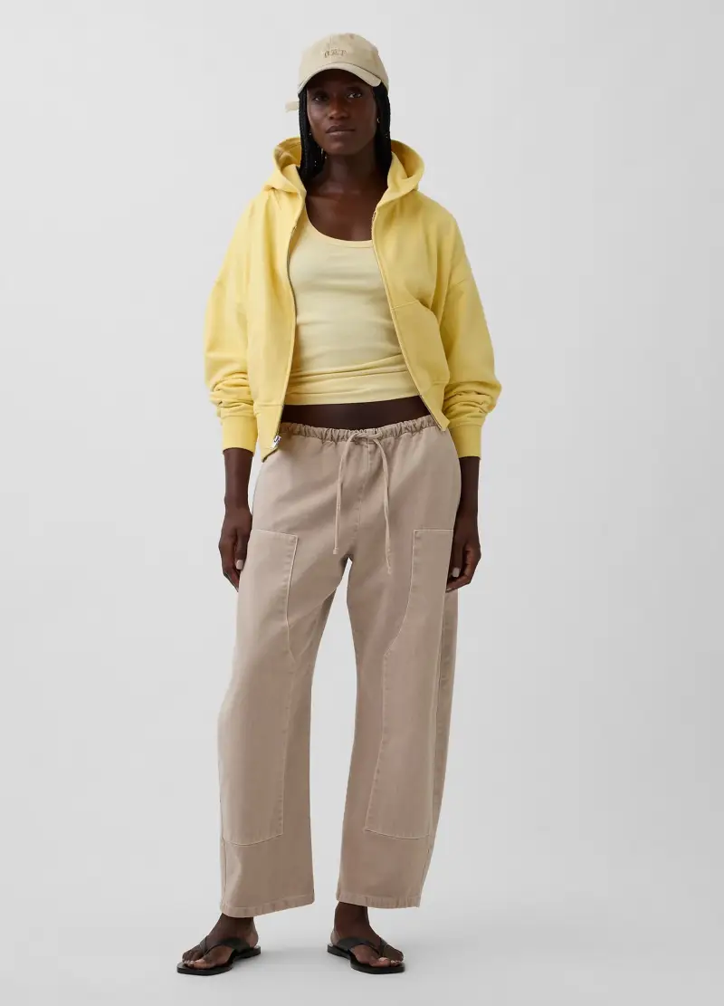 Pantaloni In Puro Cotone, Donna, Rosa