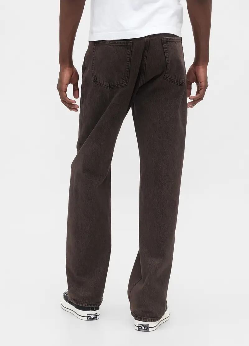 Gap Pantaloni Uomo Regular Fit Marroni in Cotone con Cinque Tasche miniatura 3