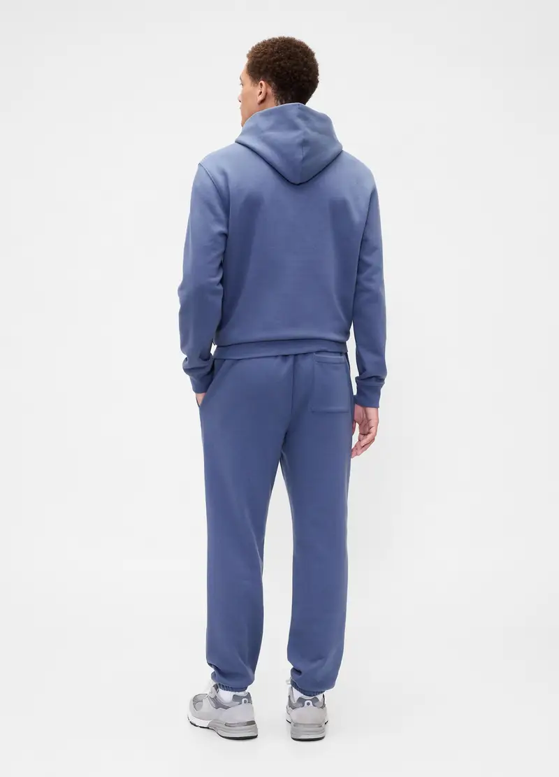 Pantaloni Jogger In Misto Cotone, Uomo, Blu miniatura 3
