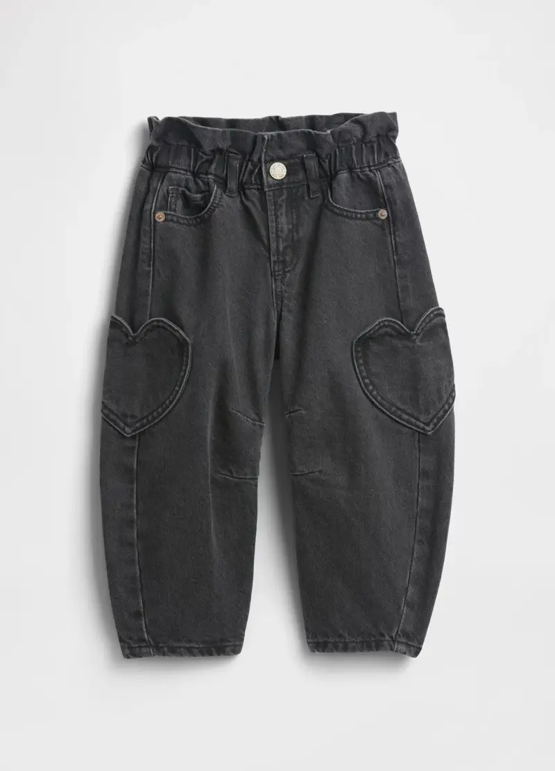 Gap Pantaloni neri con tasche a cuore per bambina