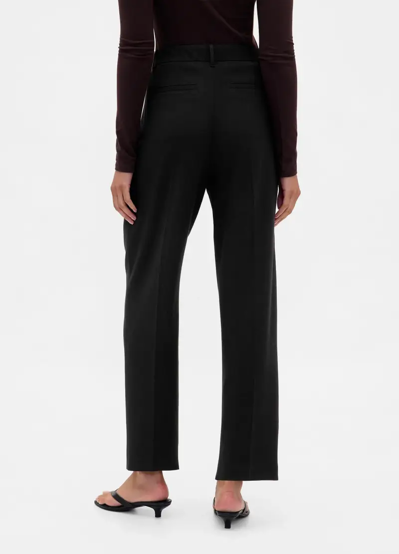 , Pantaloni Neri Elasticizzati, Donna, Nero miniatura 3