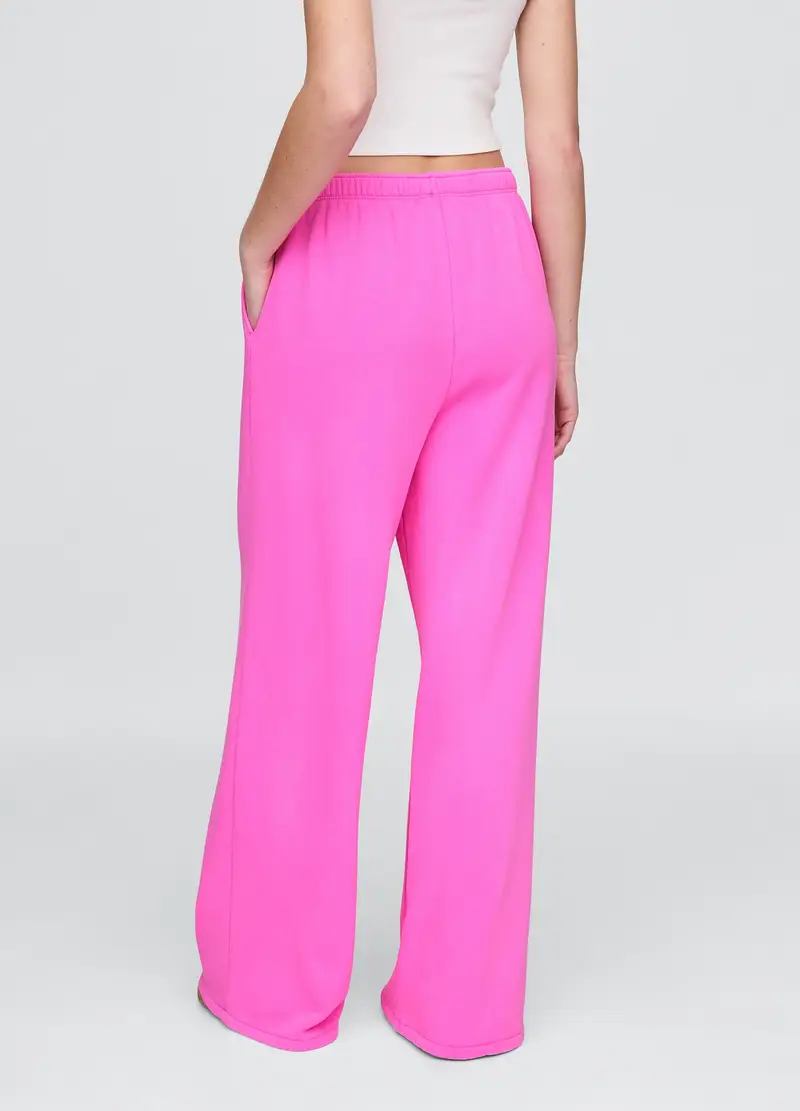 Pantaloni Rosa Ampi Palazzo, Donna, Rosa miniatura 3