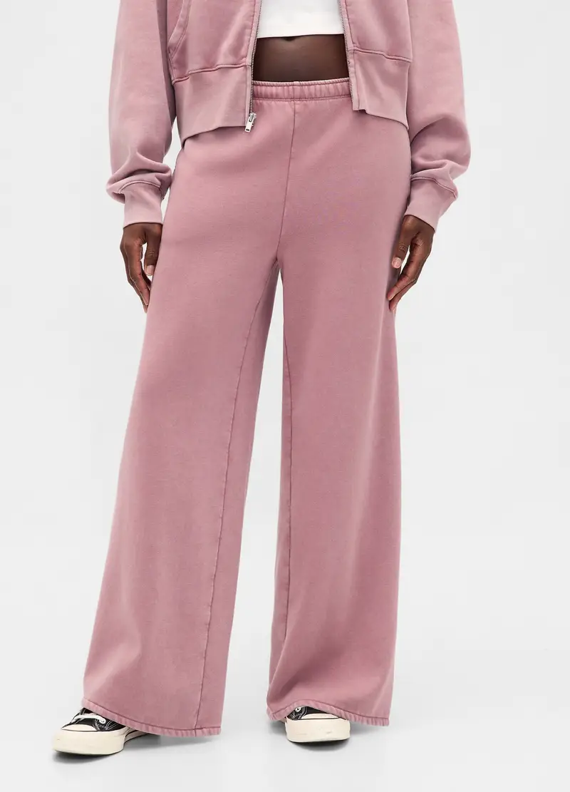 Pantaloni Rosa Da Donna In Misto Cotone E Poliestere, Rosa miniatura 2