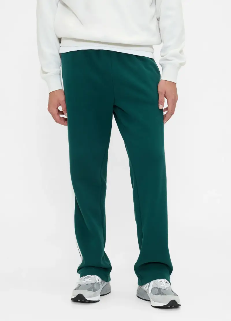 Pantaloni Verdi In Misto Cotone, Uomo, Verde miniatura 2